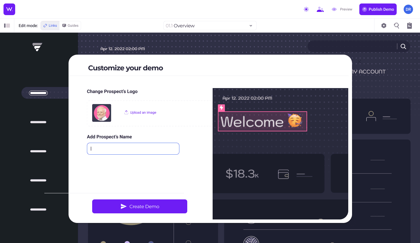 Personalize your interactive product tour
